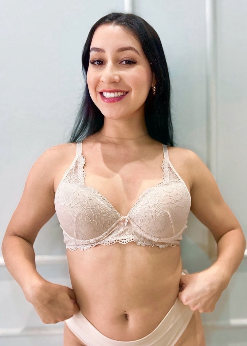 Sutiã Nude de Renda | Delicadeza